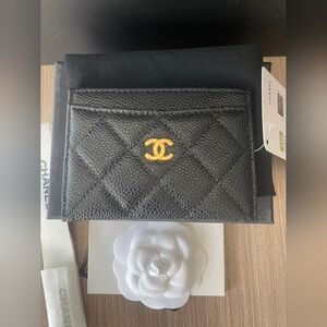 Chanel Black Caviar Card Holder